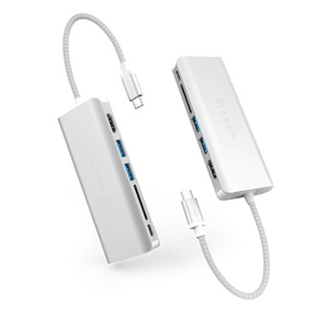 Adam Elements CASA A01 USB Type C 3.1 6 Port Hub Silver Aluminium