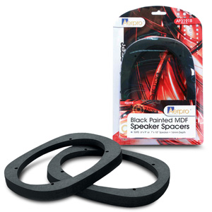 Aerpro AP3191B 6.5" 165mm 16mm Black MDF Speaker Spacers 6-1/2"