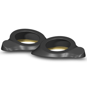 Aerpro APF62BL 6" 152mm Split Speaker Spacers Black Vinyl Fibreglass