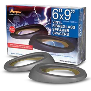 Aerpro APF69LGR 6x9" Vinyl Fibreglass Speaker Spacers Grey Pair