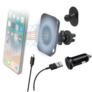 Aerpro APWMVLOK Qi Wireless Magnetic Charger w/ Vent Dash Mount