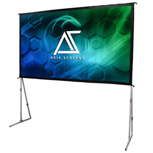 Akia Screens 145" Indoor Outdoor Portable Projector Screen with Stand Akia Screens 145" Indoor Outdoor Portable Projector Screen with Stand
