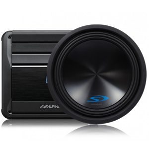 Alpine SWS-12D4 Subwoofer + MRX-M55 Amplifier Package