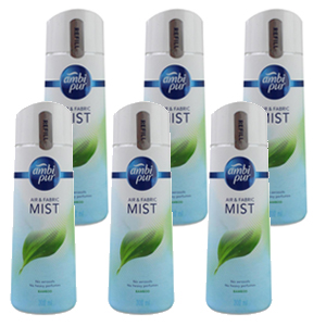 Ambi Pur 300g Air & Fabric Mist Refill Bambo (6 Pack)