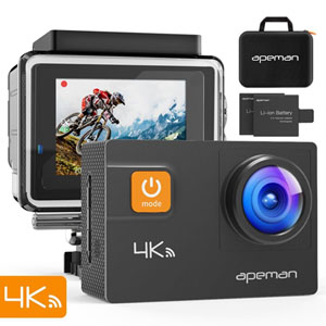Apeman A80 4K 20MP Wi-Fi Action Camera Wide Angle Anti-Shaking