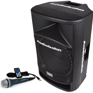 Audiobahn TQDJ157BT-BLK 3000W Bluetooth Amplified Pro DJ Speaker