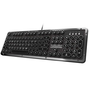 AZIO Retro Onyx Classic Vintage USB Backlit Mechanical Keyboard