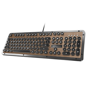 AZIO Retro Vintage Classic Typewriter Mechanical Keyboard Alloy Elwood