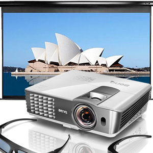 BenQ W1080ST+ (Plus) & Elite Screens M135UWH2 Bundle