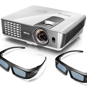 BenQ W1080ST 3D DLP Full HD Cinema Projector + 2x 3D Glasses