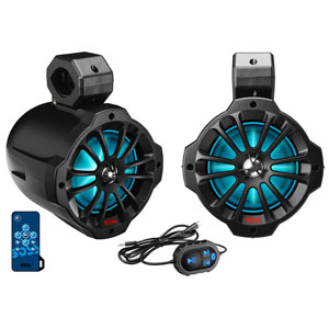 Boss Audio B62RGB Marine 6.5" Wake Tower RGB BT Powered Speakers Pair