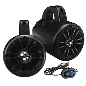 Boss Audio BM40AMPBT 4" Bluetooth 2-Way Amplified Waketower Speakers Boss Audio BM40AMPBT 4" Bluetooth 2-Way Amplified Waketower Speakers