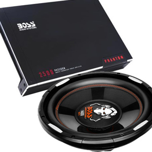 Boss Audio P120F + PH2500M Slim Sub & Amp Combo