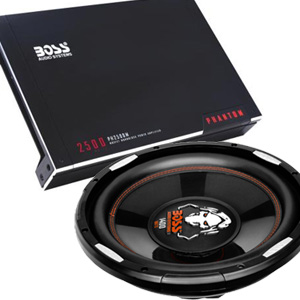 Boss Audio P120F + PH2500M Slim Sub & Amp Combo Boss Audio P120F + PH2500M Slim Sub & Amp Combo