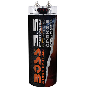 Boss Audio CPBK3.5 3.5 Farad Digital Capacitor Boss Audio CPBK3.5 3.5 Farad Digital Capacitor