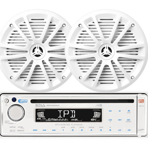 Boss Audio MR1525UI + MR650 Marine Receiver & Speakers