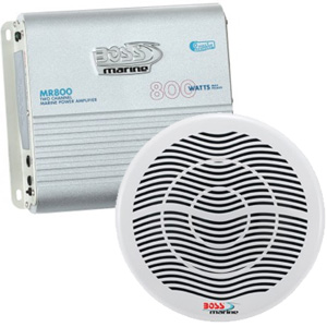 Boss Audio MR800 + MR121 Marine Sub & Amp Combo Boss Audio MR800 + MR121 Marine Sub & Amp Combo
