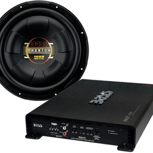 Boss Audio D12F + R2000M Slim Sub & Amp Combo Boss Audio D12F + R2000M Slim Sub & Amp Combo