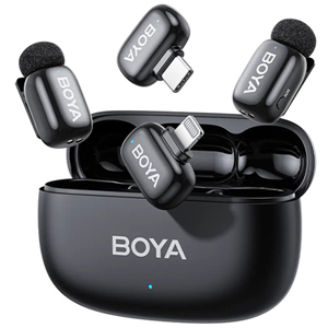BOYA Mini 2 Wireless Microphone USB-C & Lightning - Black