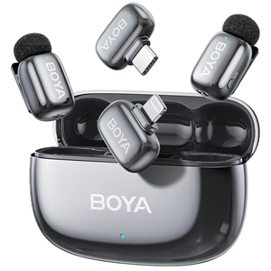 BOYA Mini 2 Wireless Microphone USB-C & Lightning - Space Grey