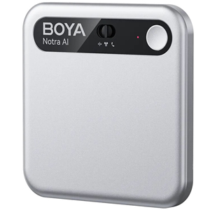 Boya Notra AI Voice Recorder: Smart Transcription - Silver