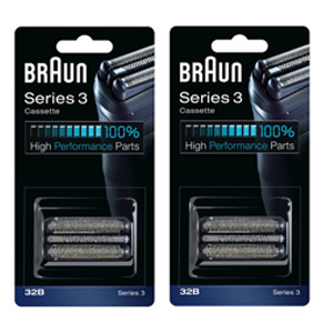 Braun 32B Replacement Cassette Foil & Cutter Black (2 Packs) Braun 32B Replacement Cassette Foil & Cutter Black (2 Packs)