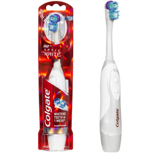 Colgate 360 Optic White Battery Powered Toothbrush Soft