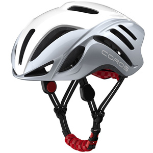 Coros Frontier Smart Bluetooth Road Helmet Silver White Large