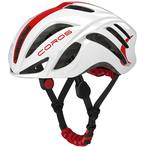 Coros Frontier Smart Bluetooth Helmet Red White Medium Large
