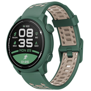 Coros Pace 2 Premium GPS Sports Watch Green w/ Silicon Band