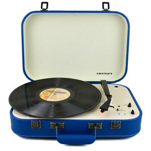 Crosley Coupe Bluetooth Turntable Pitch Control Blue CR6026A-BL