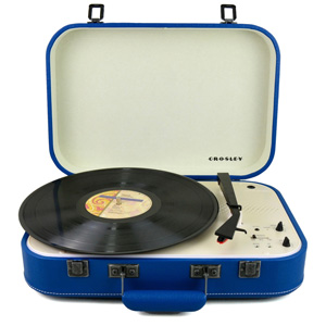 Crosley Coupe Bluetooth Turntable Pitch Control Blue CR6026A-BL Crosley Coupe Bluetooth Turntable Pitch Control Blue CR6026A-BL