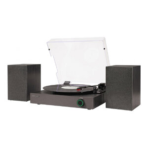 Crosley Zane 3-Speed Bluetooth Turntable with Speakers Black Crosley Zane 3-Speed Bluetooth Turntable with Speakers Black