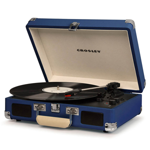 Crosley Cruiser Deluxe Portable Turntable Blue