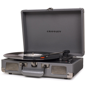 Crosley Cruiser Deluxe Portable Turntable Slate Grey