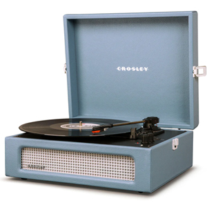 Crosley Voyager Washed Blue Bluetooth Portable Turntable