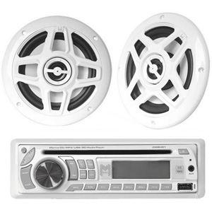 Crystal CM8HO1PK Marine CD Receiver + 6.5" Speakers + Faceplate