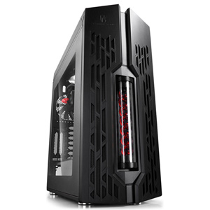 Deepcool Genome Mid Tower Case 2 w/ 360mm LCS PEC-250 Black Red Helix