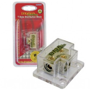 DNA AAF007 T Style Distribution Block 1x 0/2 To 2x 4/8 Gauge DNA AAF007 T Style Distribution Block 1x 0/2 To 2x 4/8 Gauge