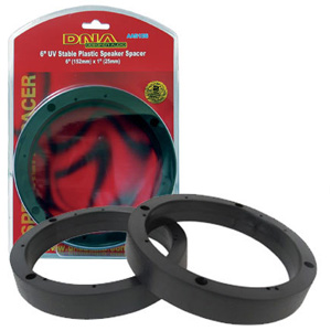 DNA AAS106 6" Plastic Speaker Spacers 1" High Black Pair