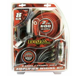 DNA AK82 8-Gauge 2-Channel 600W Amplifier Wiring Kit DNA AK82 8-Gauge 2-Channel 600W Amplifier Wiring Kit