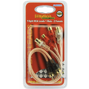 DNA ALR021 22cm 1 Male to 2 Female Connectors RCA Cable Lead