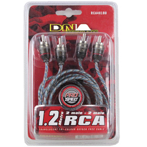 DNA RCA401BU 1.2 Metres 2 To 2 RCA Pro Spec Cable - Blue DNA RCA401BU 1.2 Metres 2 To 2 RCA Pro Spec Cable - Blue