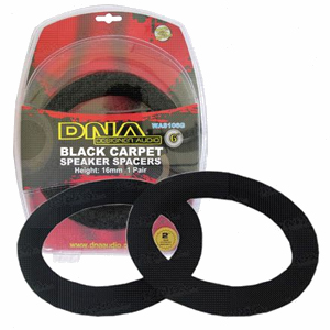 DNA WAS106B 6" MDF Speaker Spacers 6 Inch Black Carpet Pair
