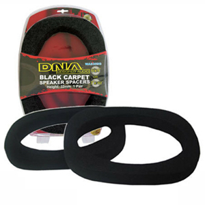 DNA WAS369B 6x9" Double Height Black Carpet MDF Speaker Spacers Pair