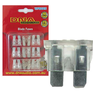 DNA WFB025 10 x 25 AMP Blade Fuse DNA WFB025 10 x 25 AMP Blade Fuse