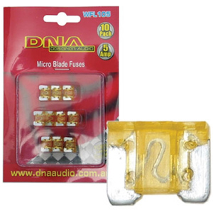 DNA WFL105 10 x 5 AMP Micro Blade Fuse DNA WFL105 10 x 5 AMP Micro Blade Fuse