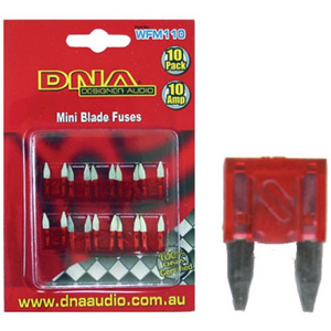 DNA WFM110 10 x 10 AMP Mini Blade Fuse DNA WFM110 10 x 10 AMP Mini Blade Fuse
