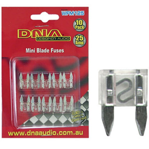 DNA WFM125 10 x 25 AMP Mini Blade Fuse DNA WFM125 10 x 25 AMP Mini Blade Fuse