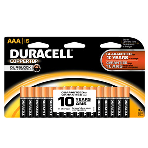 Duracell Coppertop AAA Alkaline Battery x 16 Duracell Coppertop AAA Alkaline Battery x 16